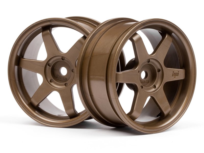 HPI Racing TE37 Wheels 26mm-3mm Offset Bronze Fits 26mm Tire