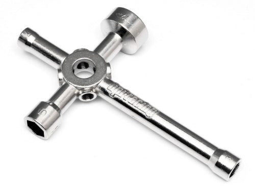 HPI Racing 4-Way Glow Plug Wrench (Large) – Multi-Tool for Nitro RC