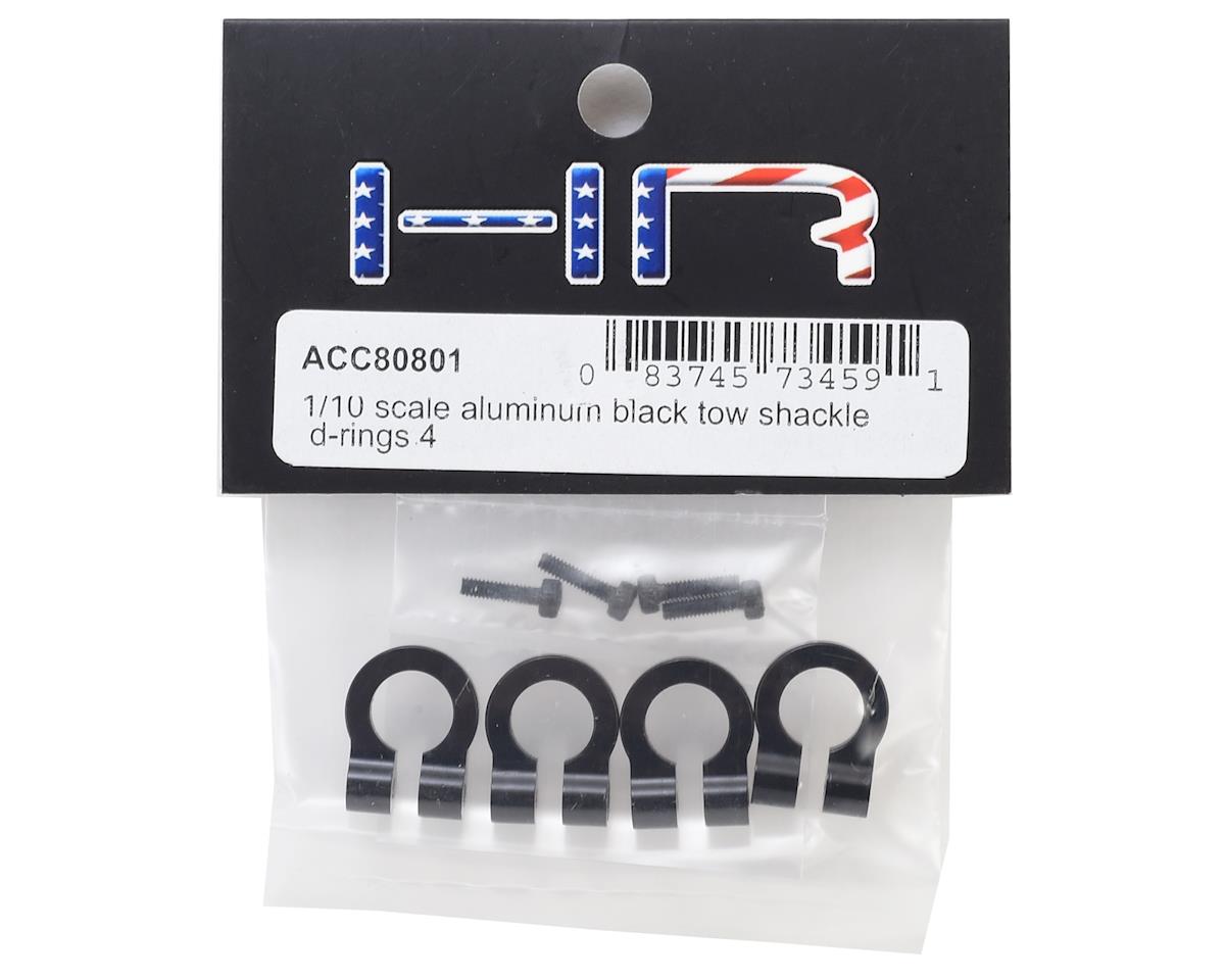 Hot Racing 1/10 Scale Aluminum Black Tow Shackle D-Rings