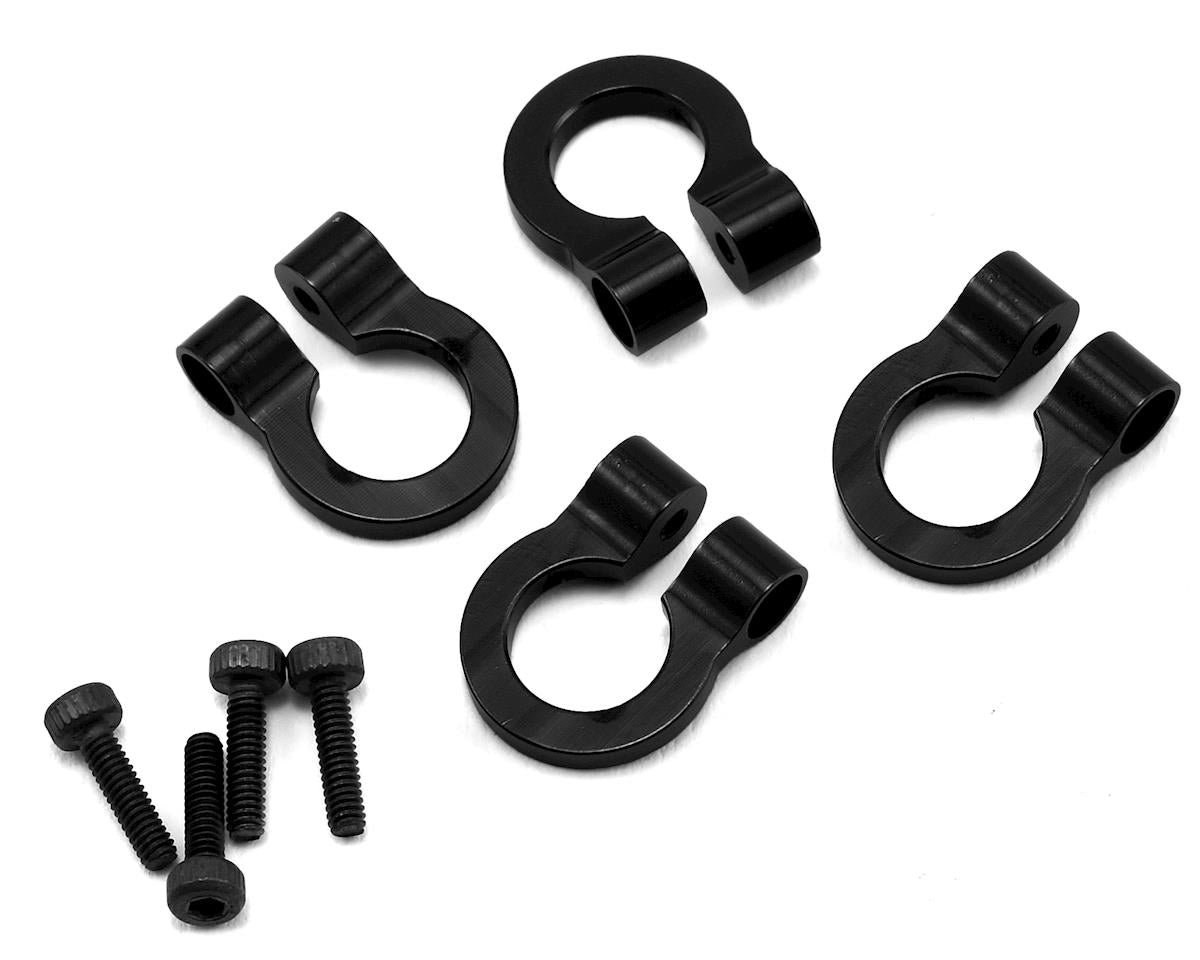 Hot Racing 1/10 Scale Aluminum Black Tow Shackle D-Rings