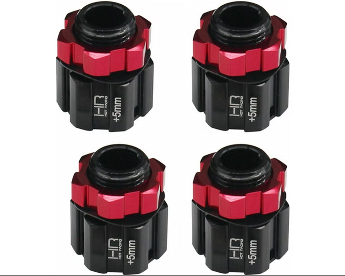 Hot Racing Aluminum 17mm Hex Hubs with 5mm Offset for Arrma 1/8 4x4 Vehicles