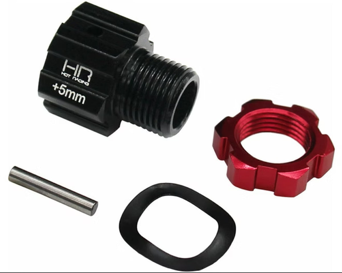 Hot Racing Aluminum 17mm Hex Hubs with 5mm Offset for Arrma 1/8 4x4 Vehicles