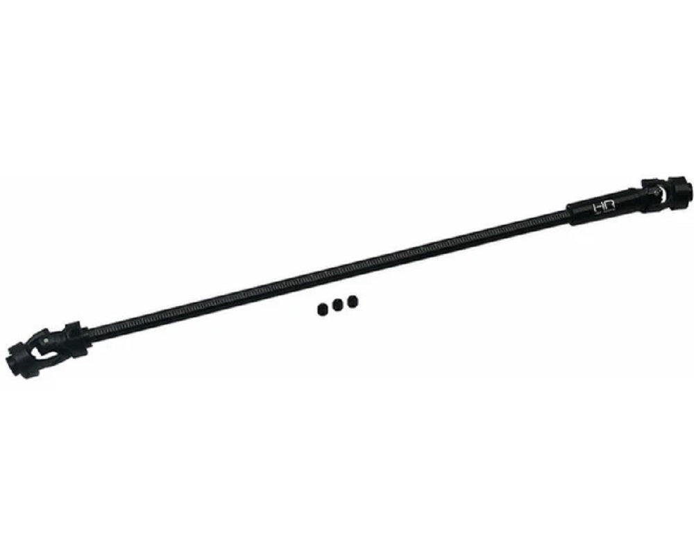 Hot Racing Black Cut-to-Length Center Driveline with Scale U-Joints (5mm Bore)
