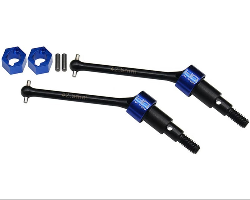 Hot Racing Heavy-Duty Narrow Steel Front CVD Axles with Aluminum Hex Hubs for Losi Grom Nascar
