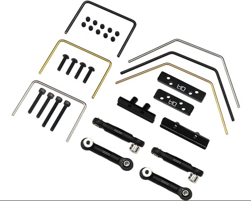 Hot Racing Adjustable Anti-Roll Sway Bar Set with 3 Spring Rates for Arrma Grom Typhon and Losi Nascar