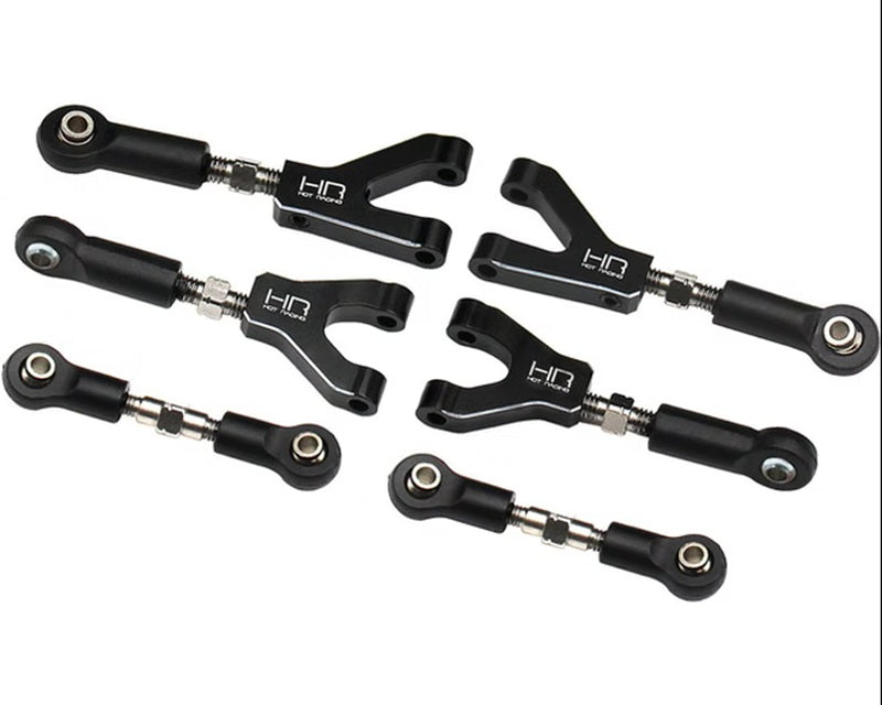 Hot Racing 6061 Aluminum Adjustable Camber and Steering Link Set for Losi 1/12 Grom Nascar