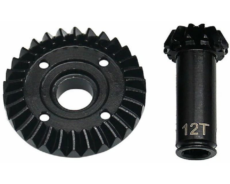 Hot Racing 30T/12T High-Torque Steel Helical Diff Ring & Pinion Front Gear Set for Arrma Grom 1/18 4WD