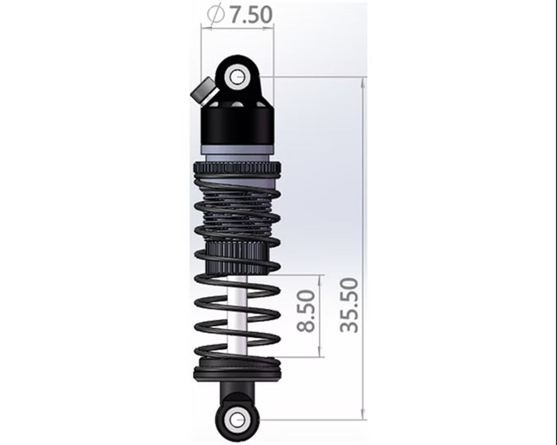 Hot Racing CNC Aluminum 35.5mm Threaded Damper Shocks (Pair) for Losi Micro-B 1/24