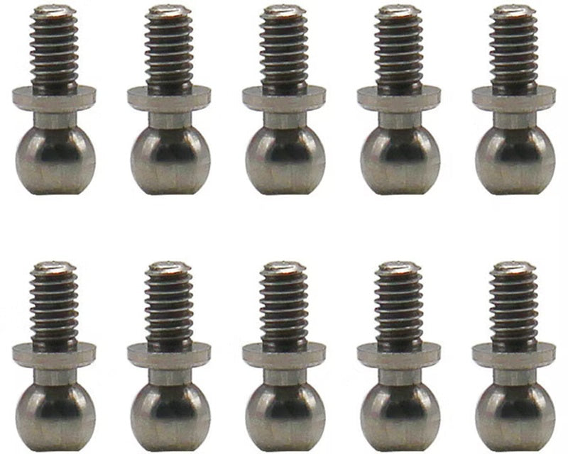 Hot Racing Stainless Steel 9mm Ball Stud Set (10-Pack) for Losi Mini-T2, JRX2, JRXT Drag