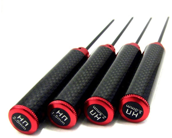 Hot Racing Graphite Hex Tools, 1.5/2.0/ 2.5/3.0mm SDG48M02