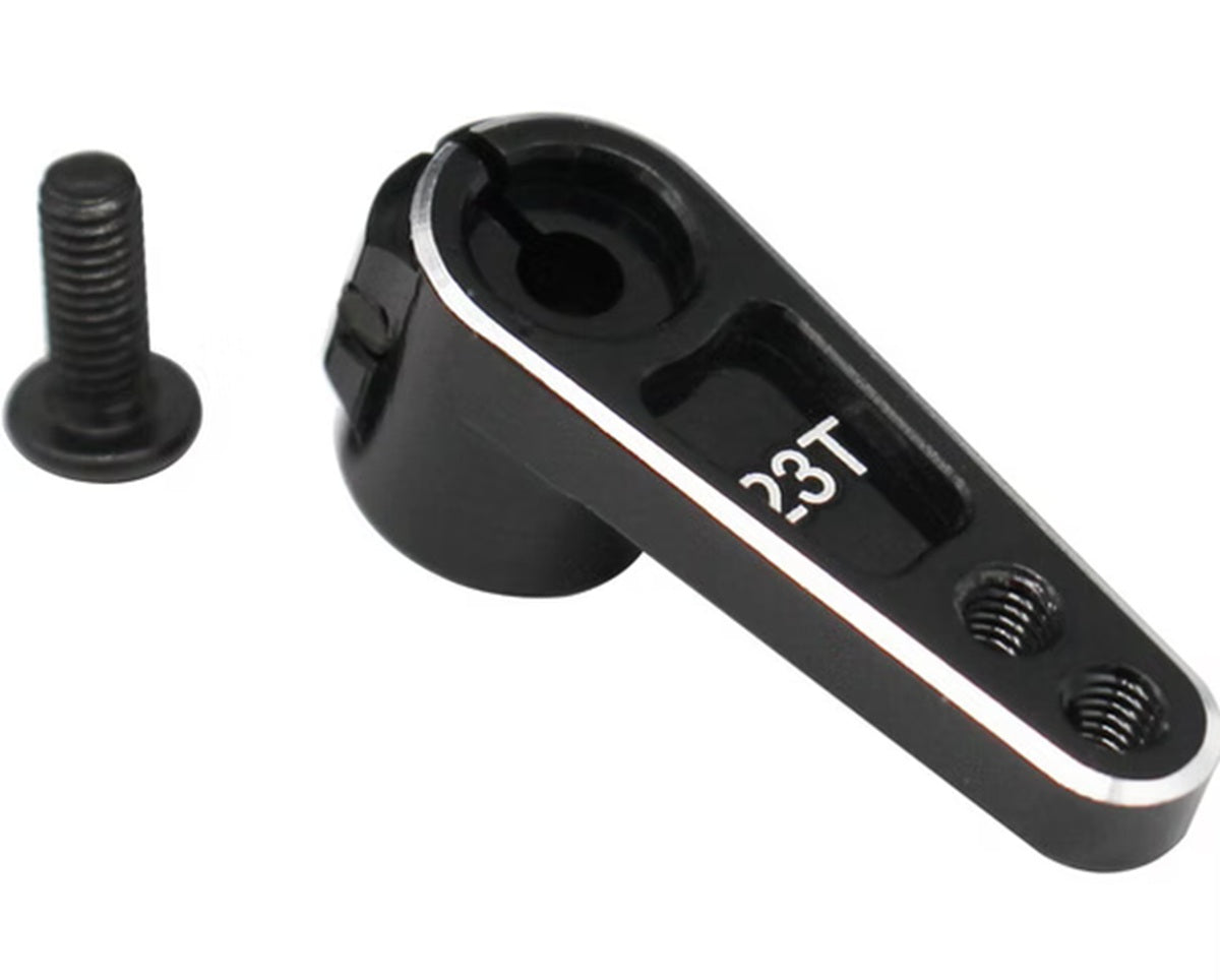 Hot Racing Aluminum 5mm Off-Set 23-Spline Clamping Servo Arm (JR/Airtronics/KO)