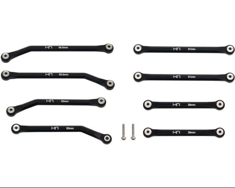 Hot Racing Aluminum High-Clearance 4-Link Suspension Set for Axial SCX24 LWB 133.7mm