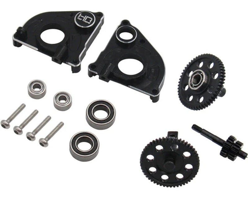 Hot Racing Front Overdrive Rock Crawler Transmission with Hardened Steel Gears for Axial SCX24