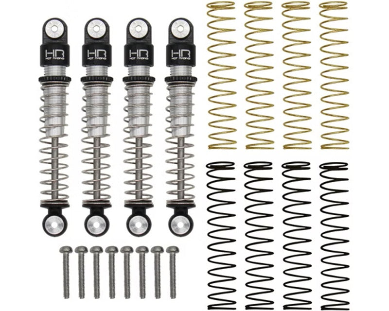Hot Racing Aluminum Threaded Long-Travel Friction Shocks for Axial SCX24 Micro Crawlers