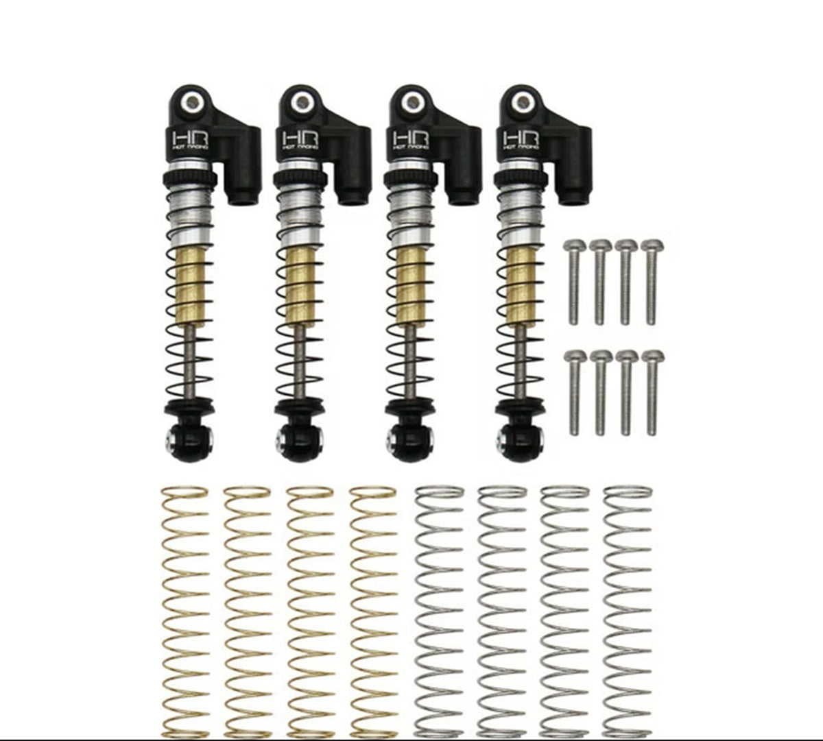 Hot Racing 3-Section Telescopic Friction Shocks for Axial SCX24 Micro Crawlers