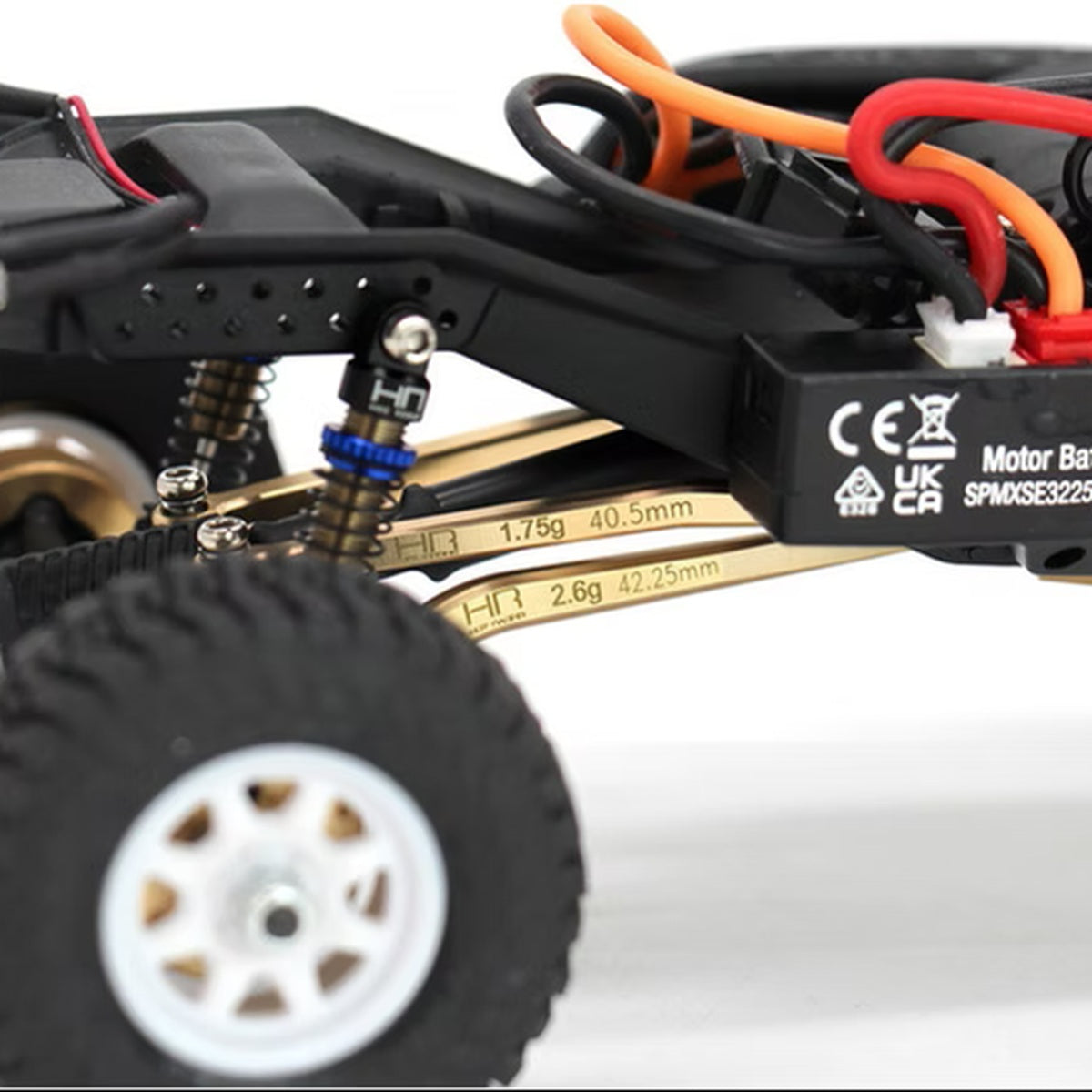 Hot Racing No-Flex Brass 4-Link Upgrade Set for Axial SCX24 LWB