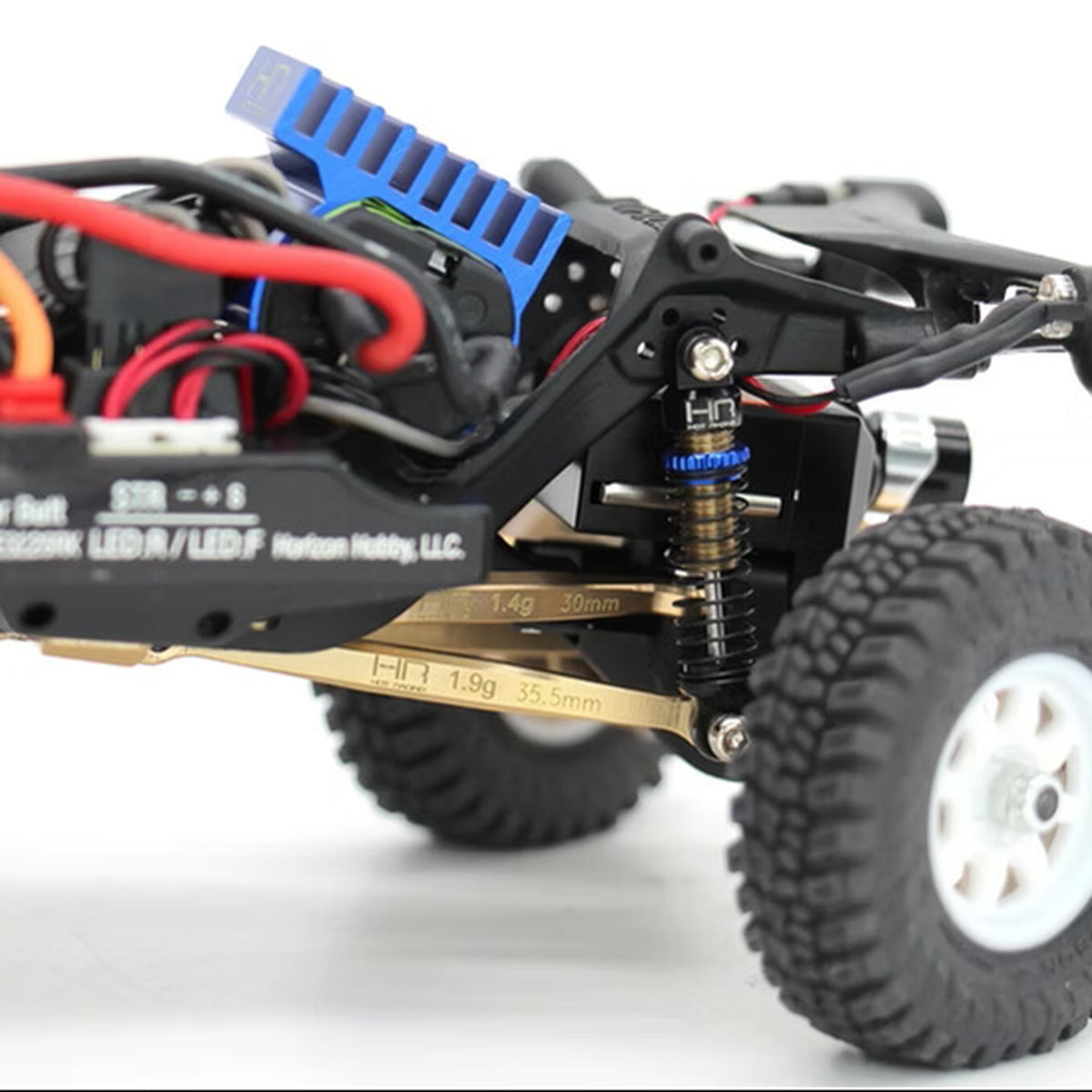 Hot Racing No-Flex Brass 4-Link Upgrade Set for Axial SCX24 LWB
