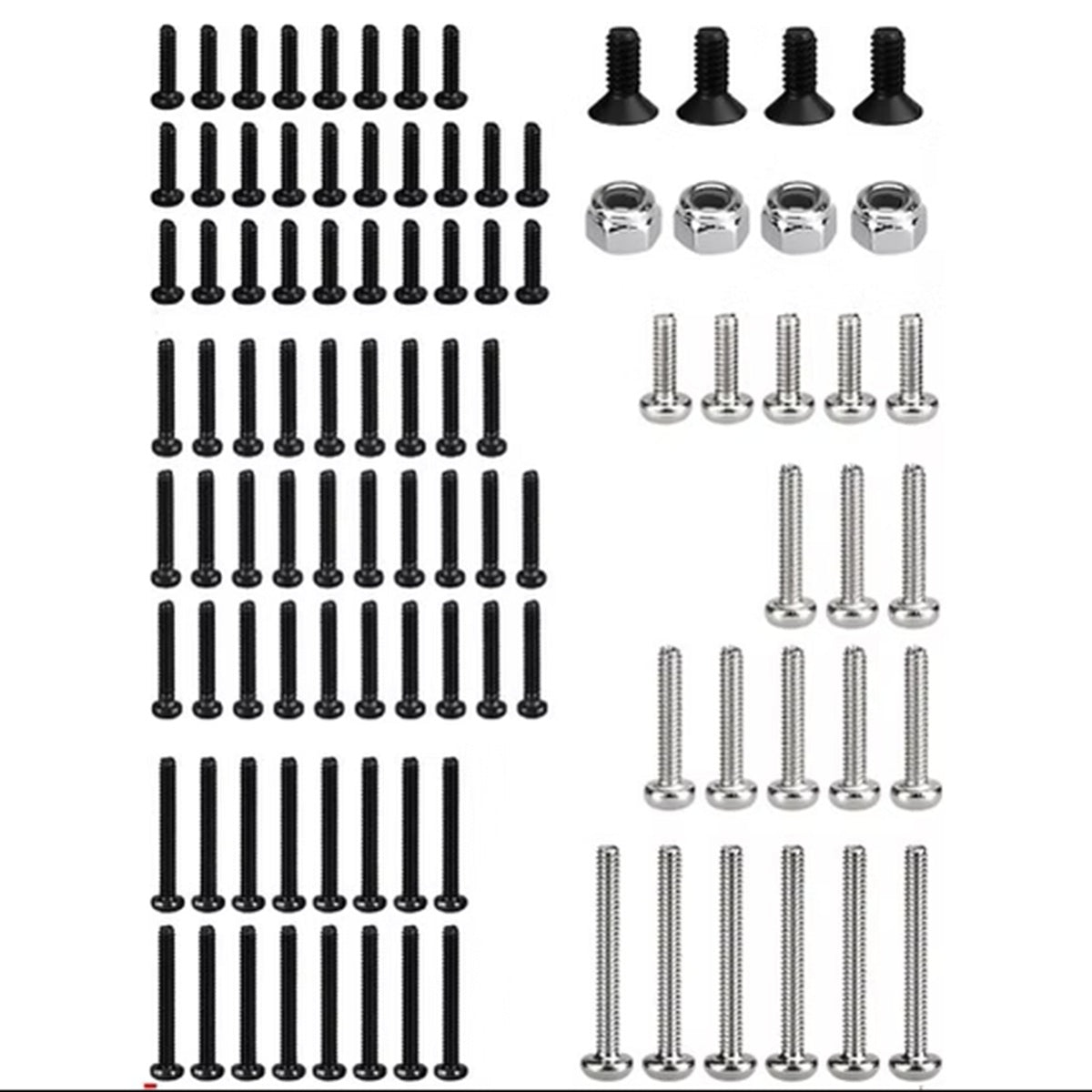 Hot Racing 100-Piece Stainless Steel Hardware Screw and Nut Set for Axial SCX24