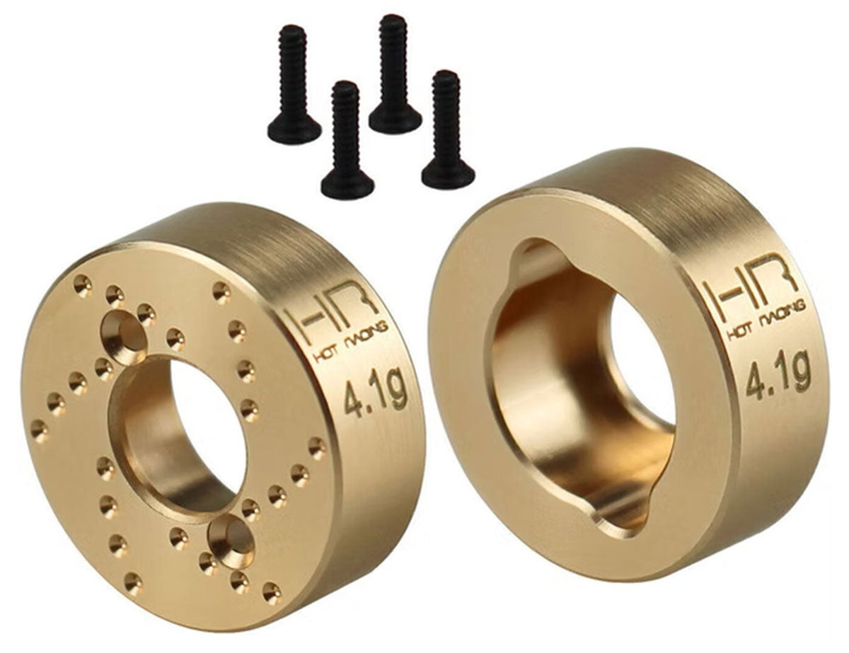 Hot Racing 4.1g Brass Rear Hub Weight for Axial SCX24 Axles