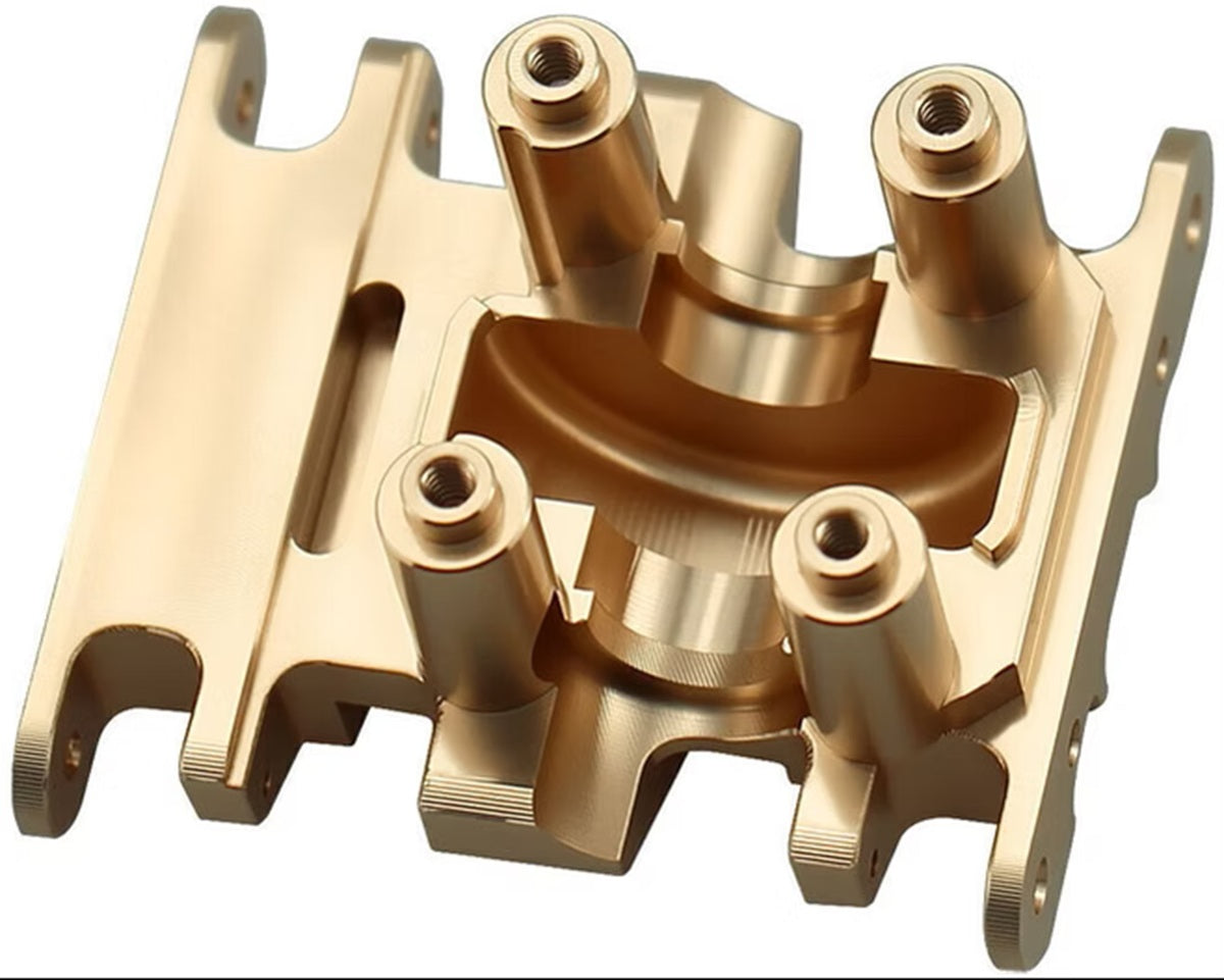 Hot Racing Brass Lower Center Gearbox Mount Skid for Axial SCX24
