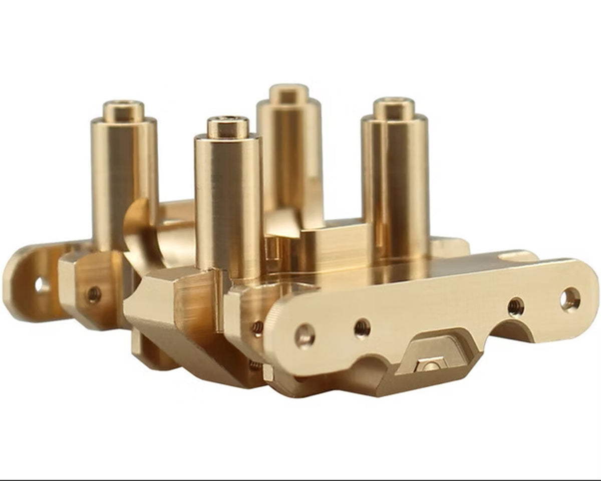 Hot Racing Brass Lower Center Gearbox Mount Skid for Axial SCX24