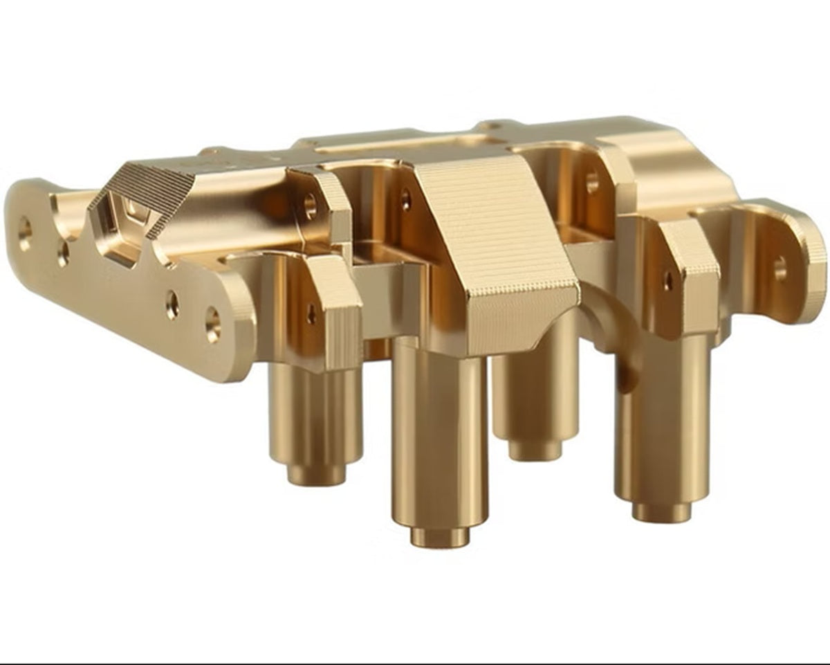 Hot Racing Brass Lower Center Gearbox Mount Skid for Axial SCX24
