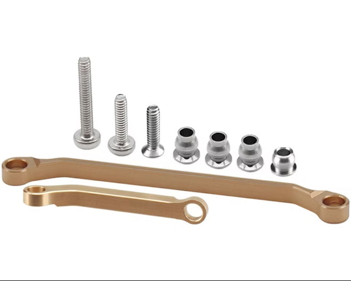 Hot Racing Brass Tight-Tolerance Steering Fix Link Set for Axial SCX24