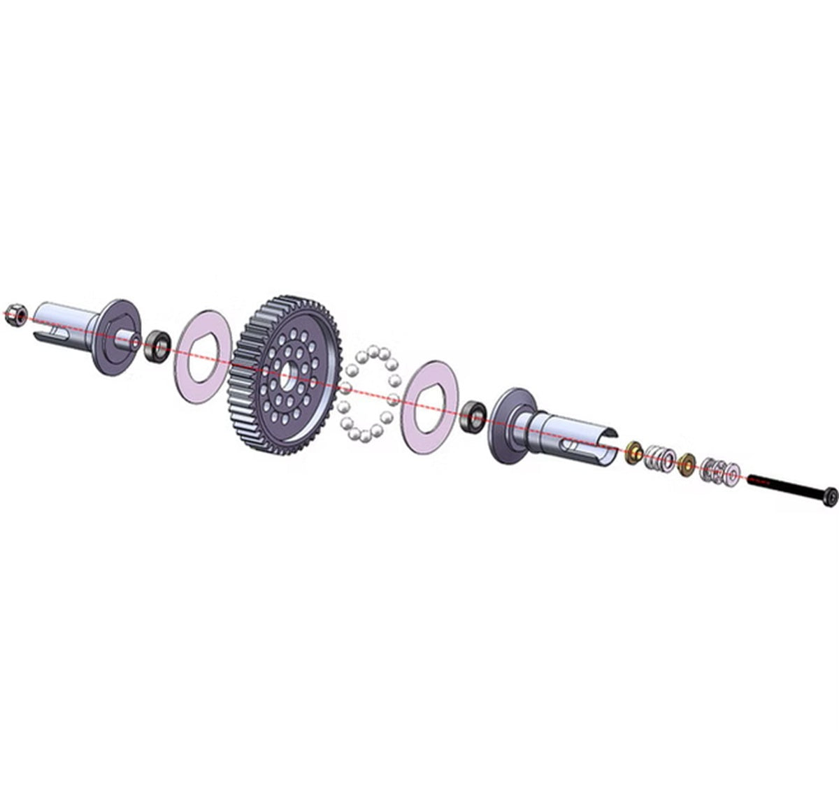 Hot Racing Adjustable Ball Diff Set, BF MB Frog Upgrade Part