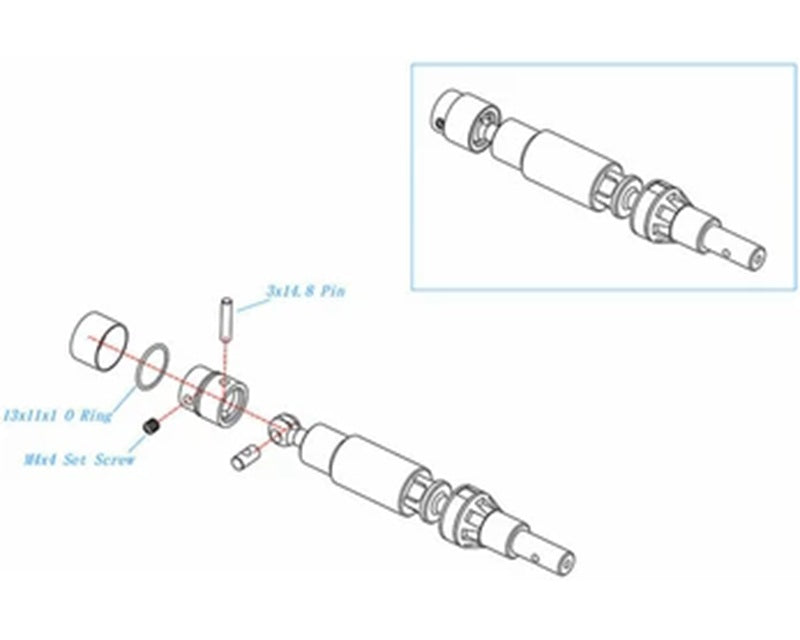 Hot Racing CNC Aluminum CVD Driveshaft Diff Outdrives for Arrma 4S V2 Vehicles
