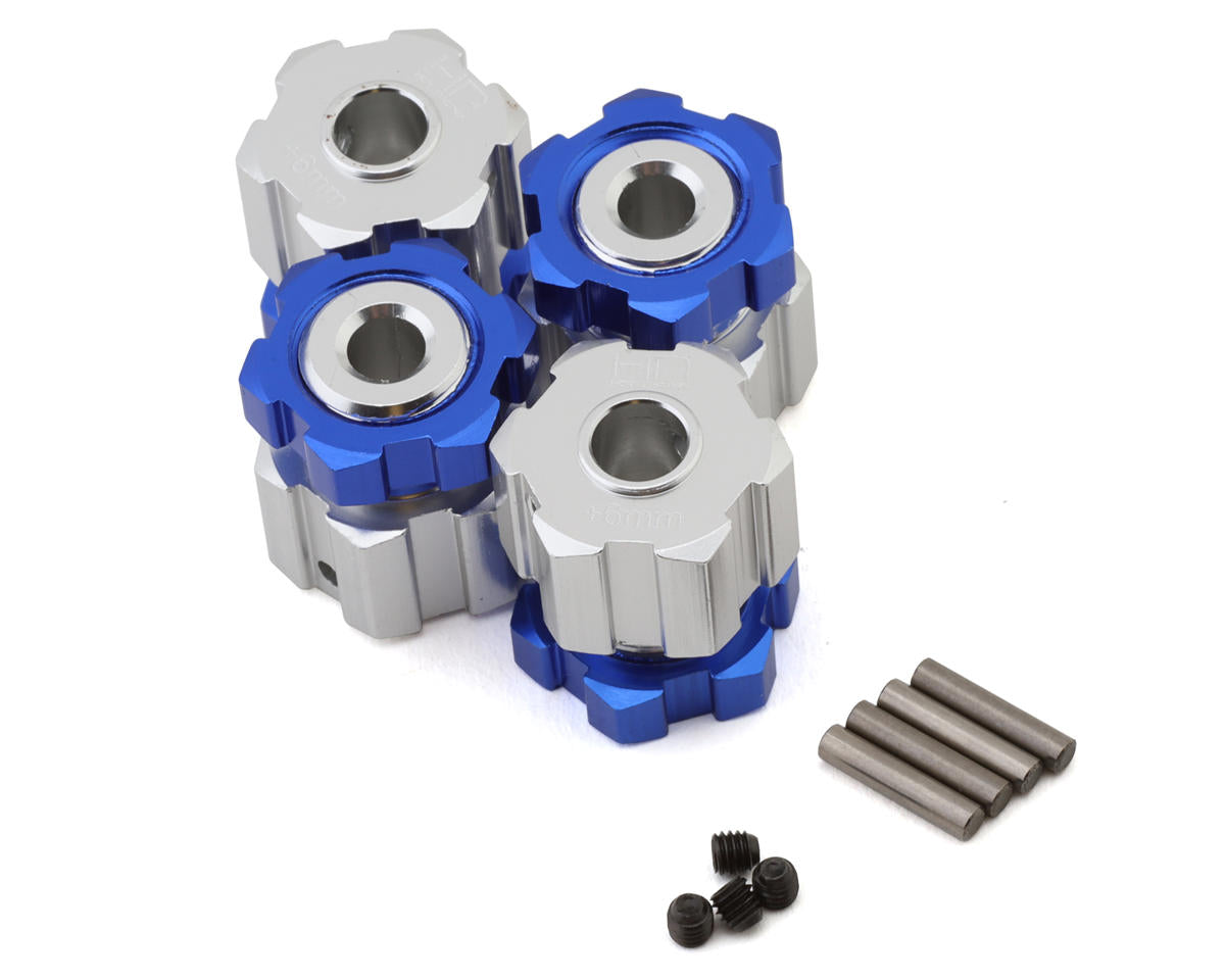 Hot Racing Aluminum +6mm 17mm Hubs Hex Serrated Nuts for Traxxas MT