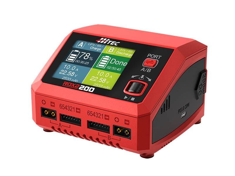Hitec RDX2 200 2 Port AC/DC RC Battery Charger 44370