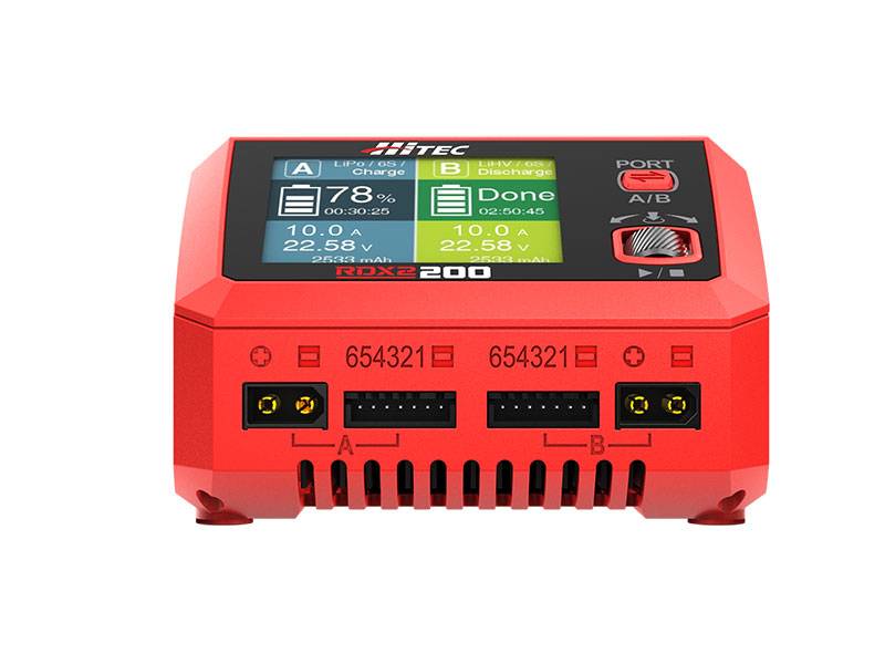 Hitec RDX2 200 2 Port AC/DC RC Battery Charger 44370