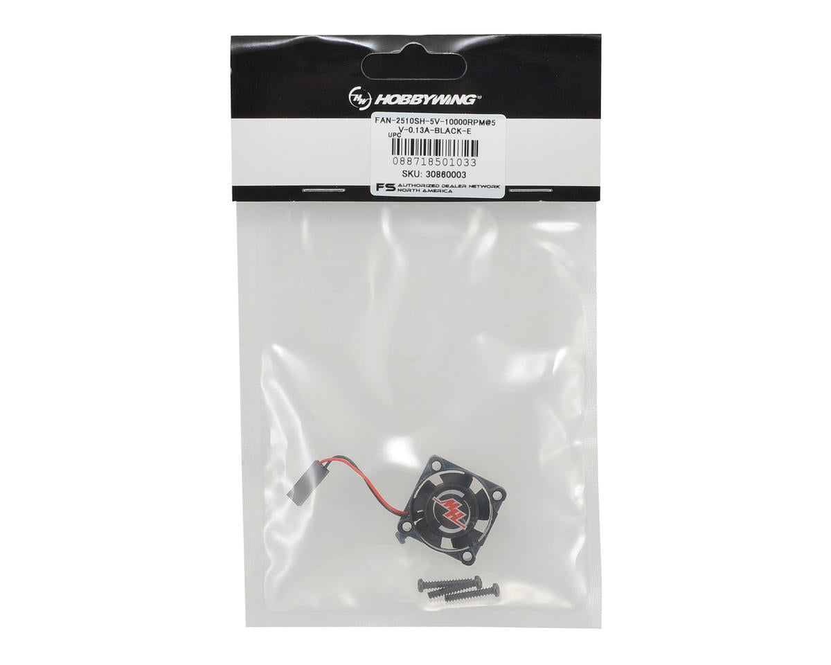 Hobbywing 2510SH-5V Black E Cooling Fan XeRun 120A and 90A ESC