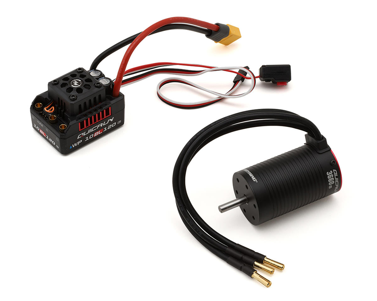 Hobbywing QuicRun 10BL120 G2 Sensorless Brushless ESC 3660SL Motor Combo 3150kV