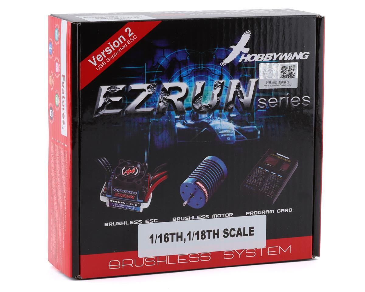 Hobbywing EZRun 18A Sensorless Brushless ESC/Motor Combo (12.0T/7800kV) withProgram