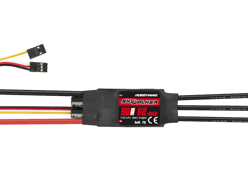 Hobbywing Skywalker 50A V2 Plus ESC (6S)  30216400