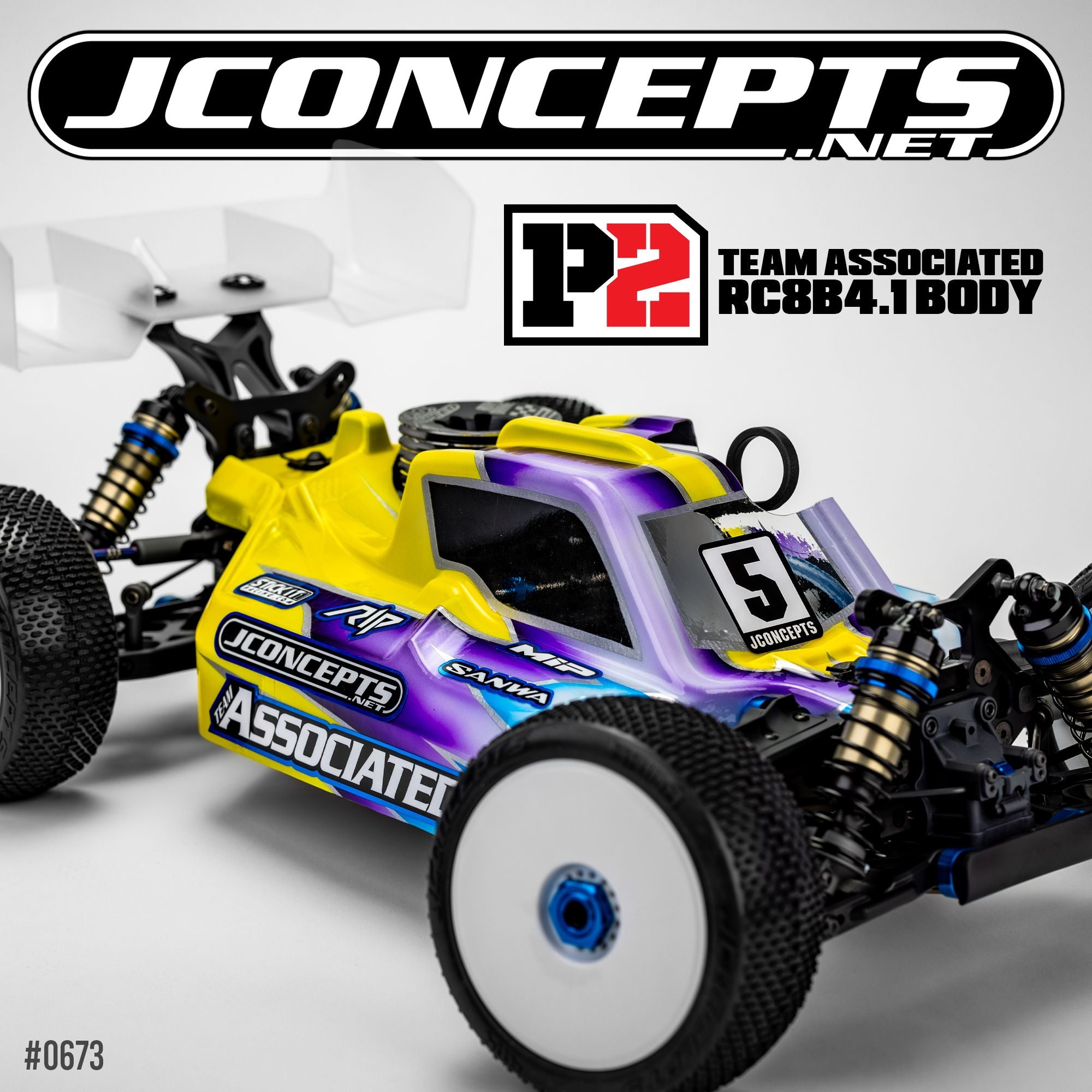 J Concepts P2-RC8B4.1 buggy clear body, lightweight Body Only 0673L