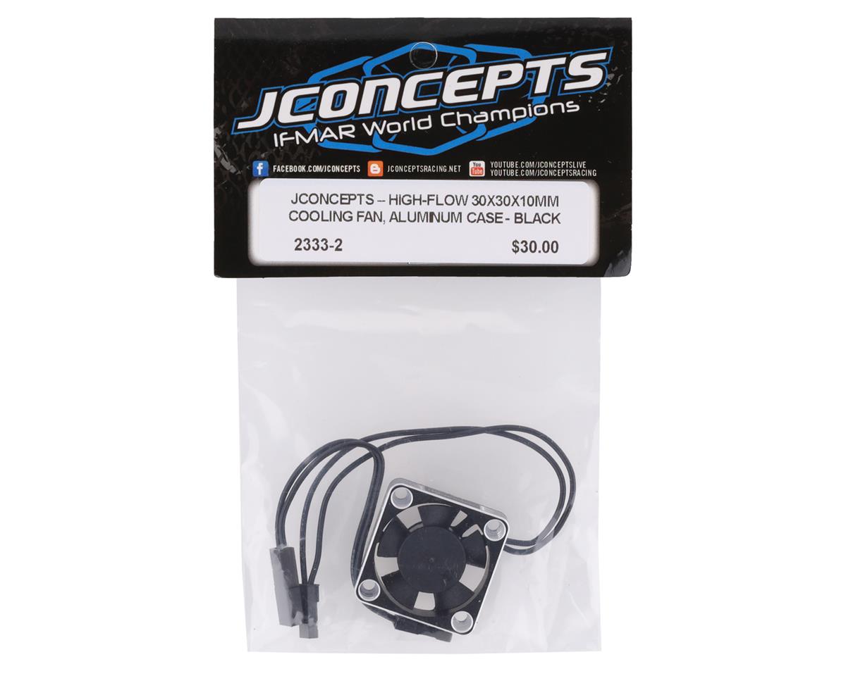 J Concepts High-Flow 30x30x10mm Aluminum Cooling Fan - Black