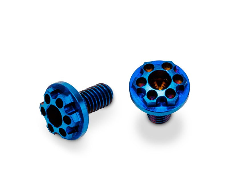 J Concepts Titanium, Finnisher 3x6mm Motor Screws, Blue, 2pc, 25491