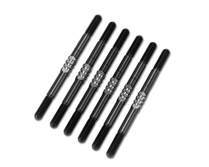 J Concepts XRAY XB2 2024 3.5 x 55mm Fin Titanium Turnbuckle Set, 6pc 27232