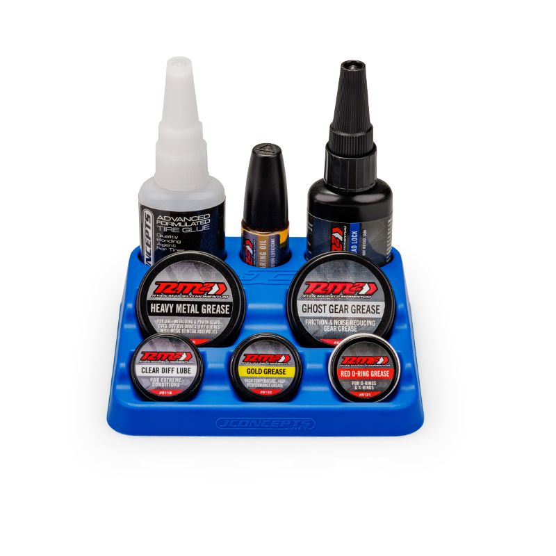 J Concepts Fluid Holding Station, Blue, Fits JConcepts/RM2 Fluids 28031