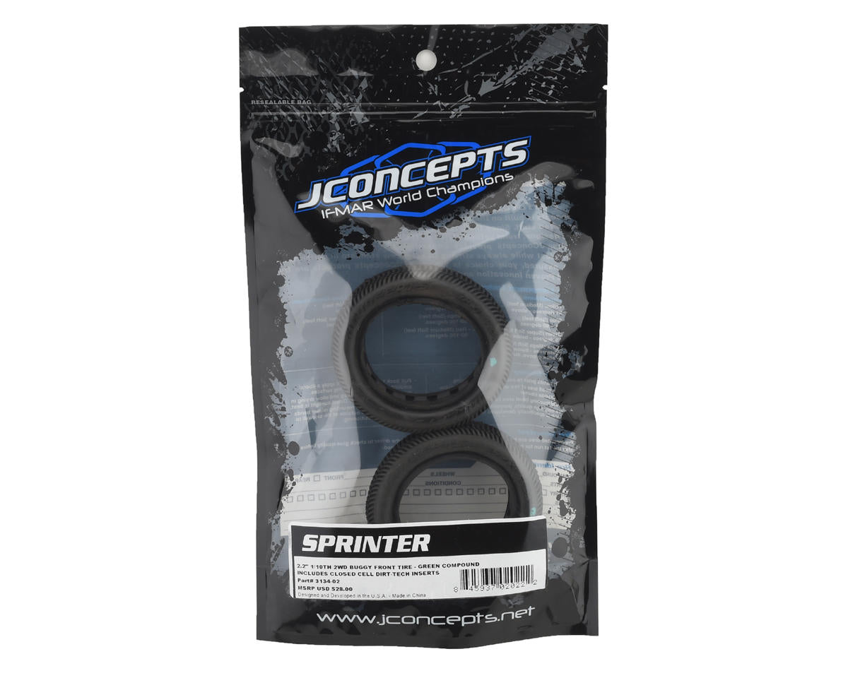 J Concepts Sprinter 2.2 - Green Compound 2.2" 1/10 2wd Buggy Front