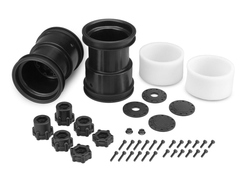 J Concepts Tribute-2.6x3.6" Monster Truck wheel w/ adaptors-Black