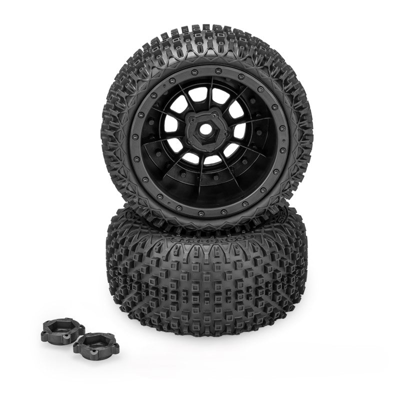 J Concepts Choppers Platinum Compound Tires Pre-Mounted on #3425B Wheel XMaxx, XRT, Kraton 8S