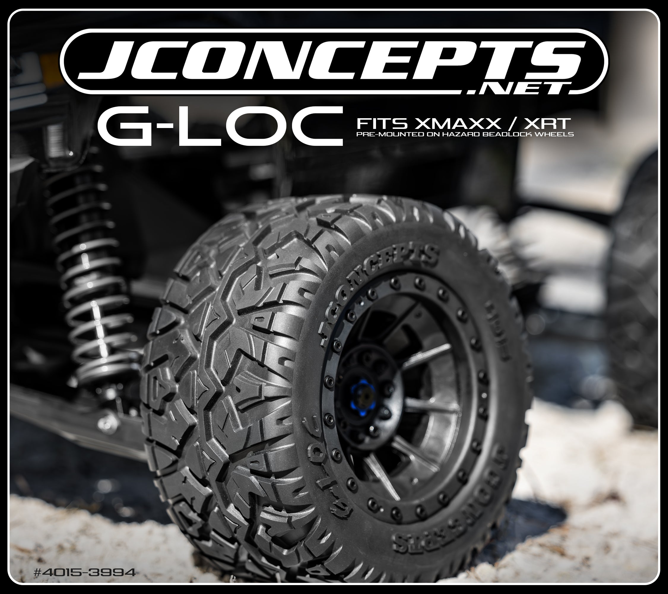 J Concepts G-Locs, X-Maxx, XRT Tire, Platinum Compound, Pre-Mounted 40153994