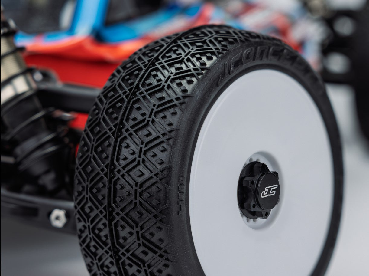 J Concepts Double Bar - Silver Compound, Fits 83mm 1/8th Buggy Wheel 411106