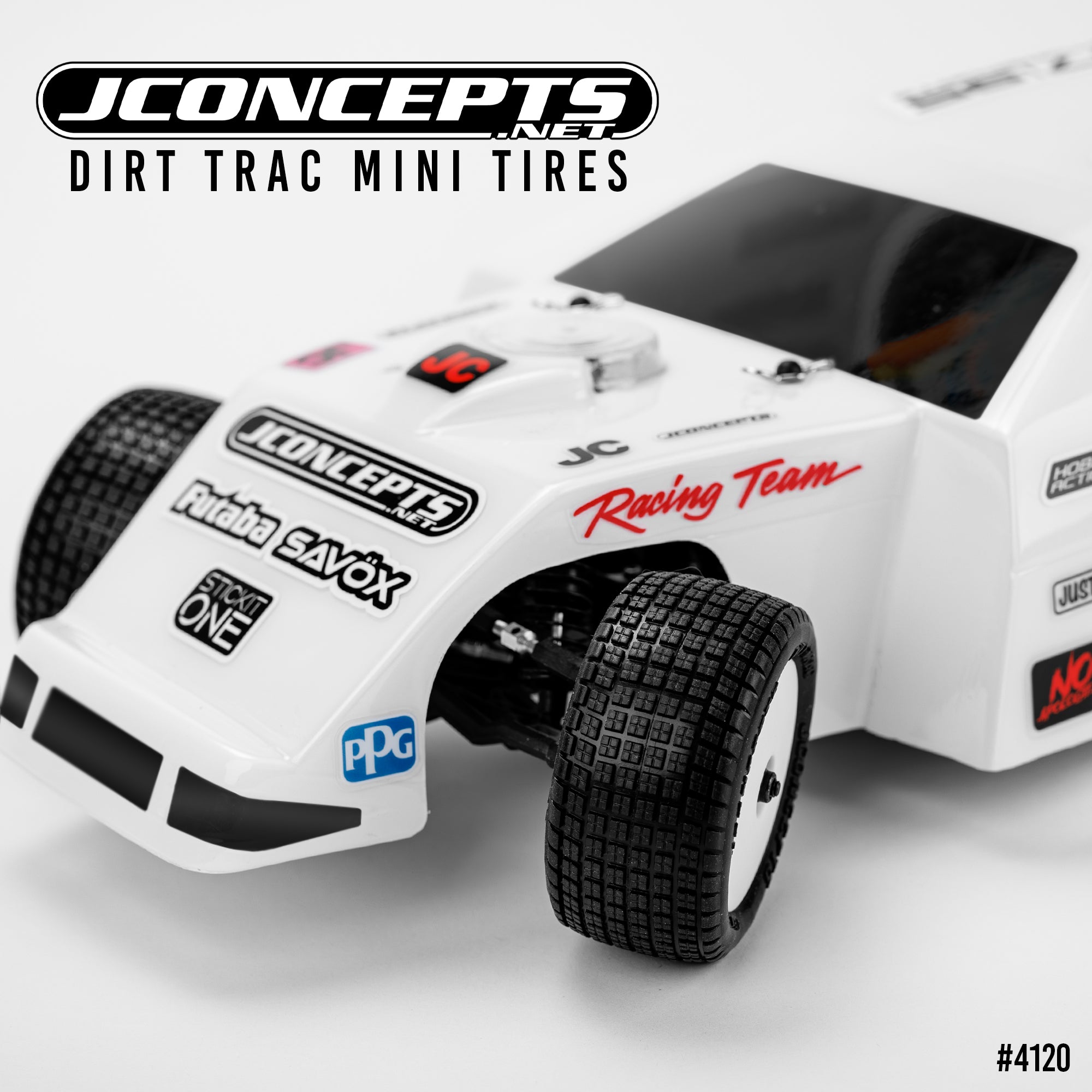 J Concepts Dirt Trac Mini - Green Compound, Fits Losi Mini-B/ 412002