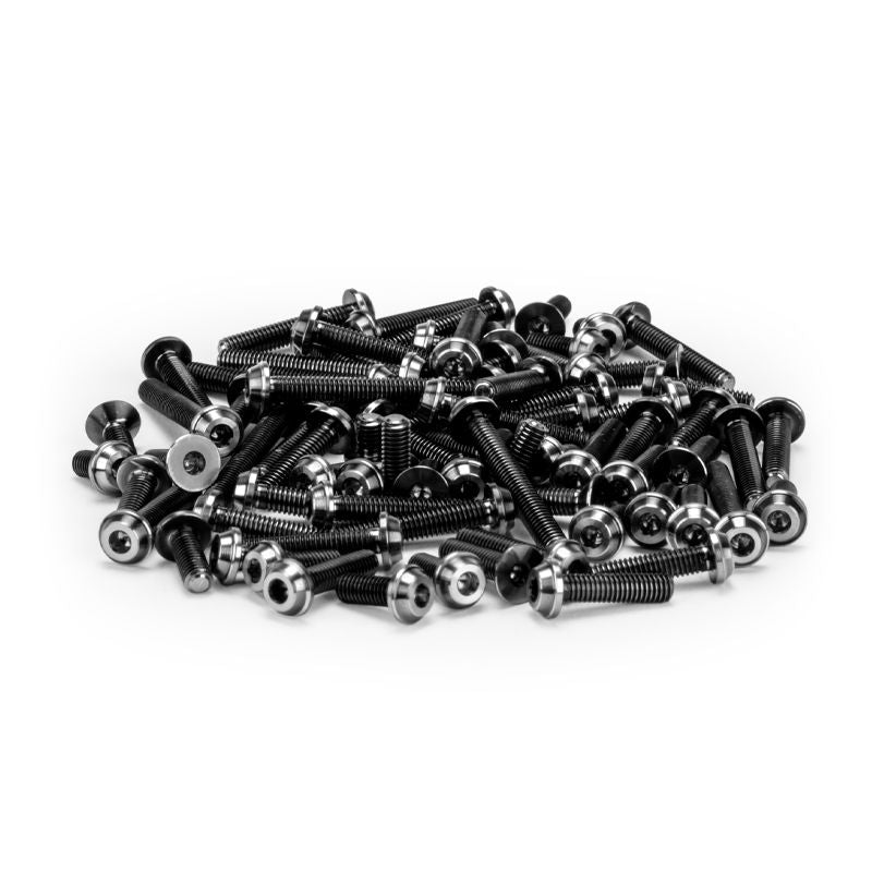 J Concepts RC10B7 Titanium Top Hat Screw Set, Upper, Black, 74pc 51382