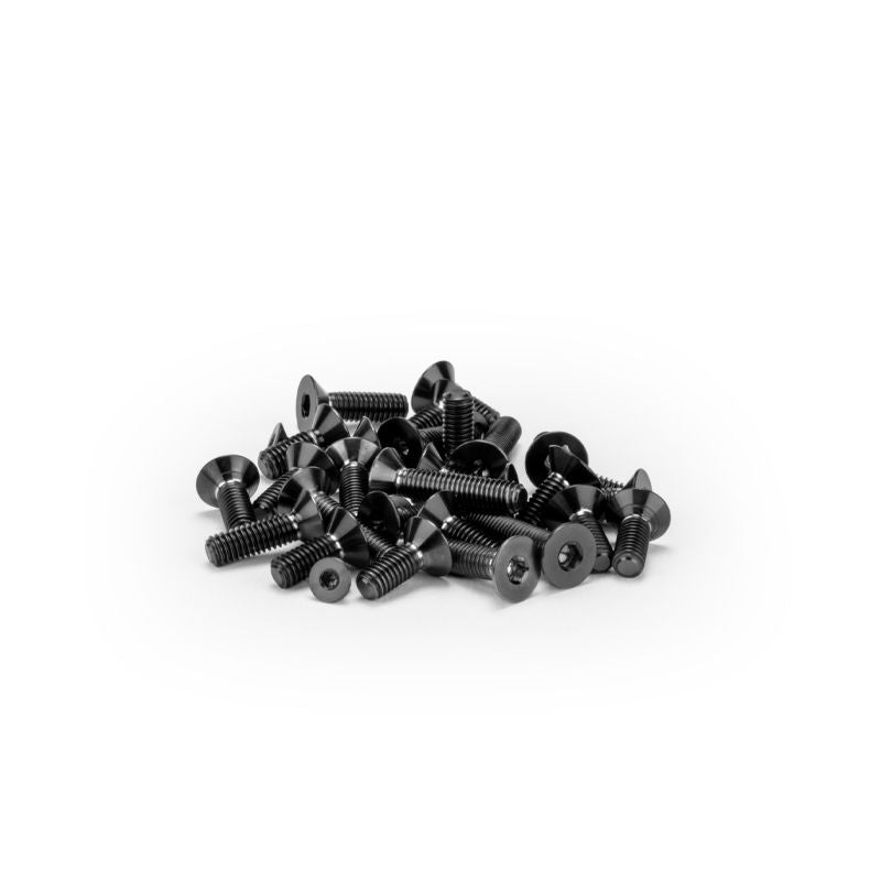 J Concepts RC10B7 Titanium Screw Set, Lower, Black, 28pc 51392