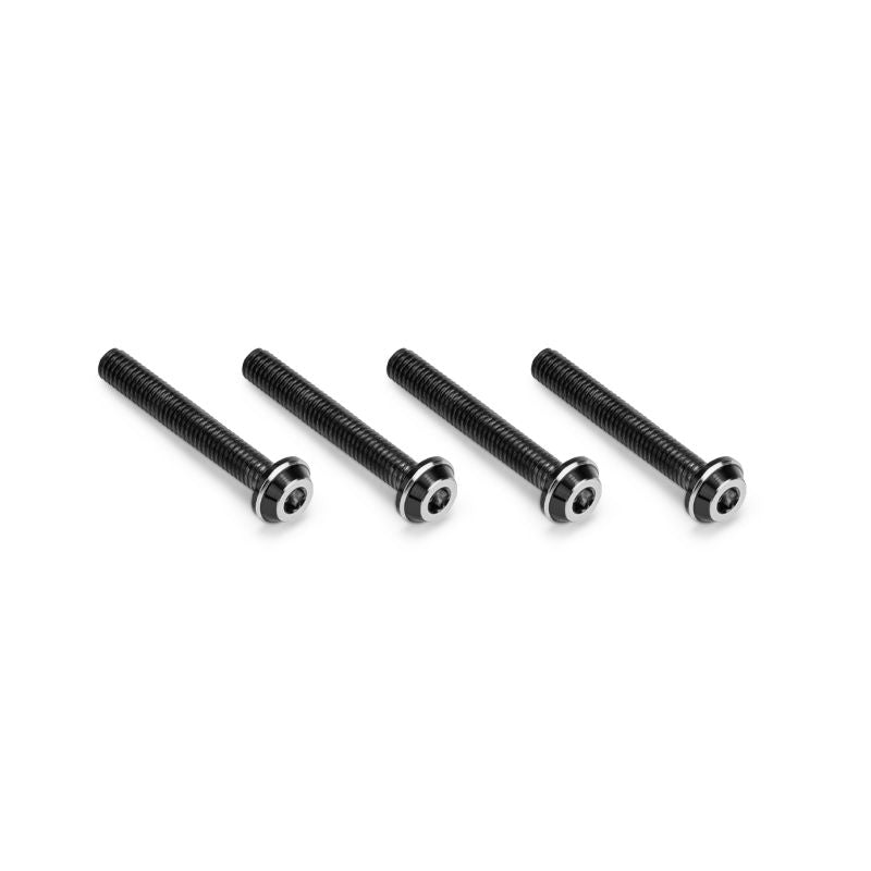 J Concepts 3x20mm Top Hat Titanium Screw, Stealth Black, 4pc 51422